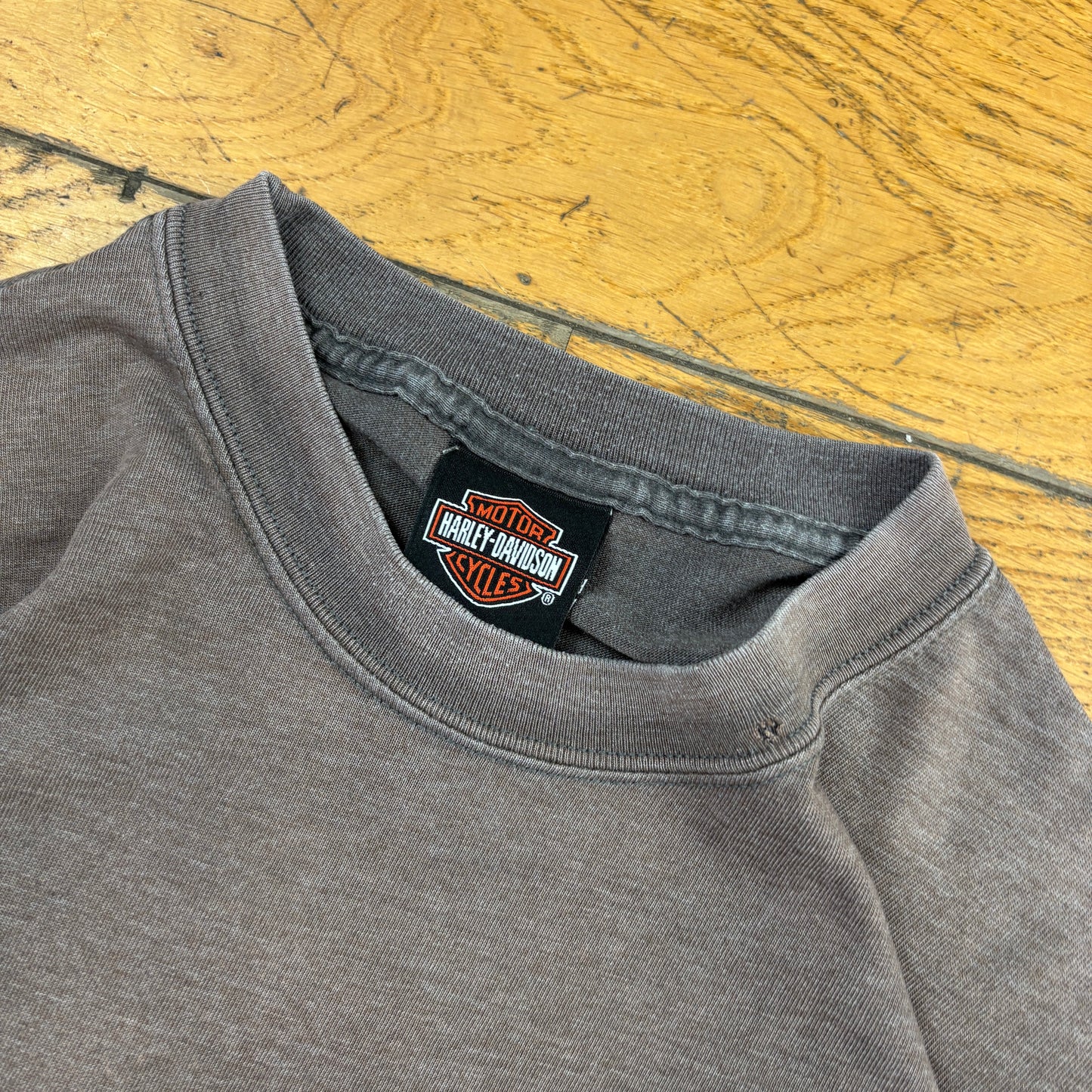 Vintage Harley Davidson Brown Faded Graphic T-Shirt - XL