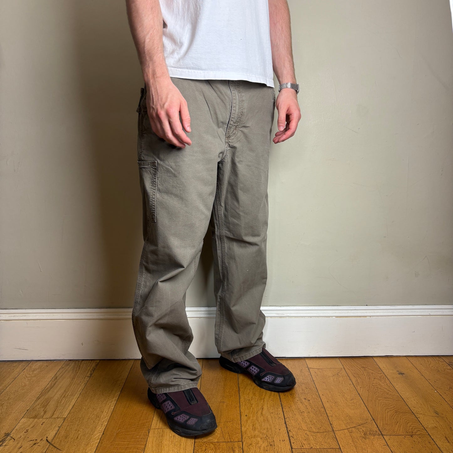 Vintage Carhartt Brown Workwear Carpenter Baggy Trousers - 32R