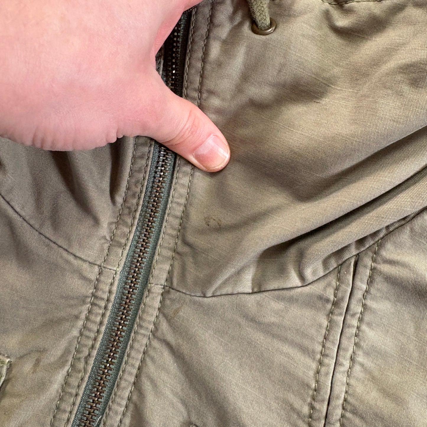 Vintage Y2K Levis Womens Khaki Cropped Bomber Jacket - S