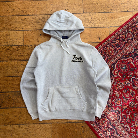 Vintage Ralph Lauren Polo Grey Embroidered Hoodie Sweatshirt - S