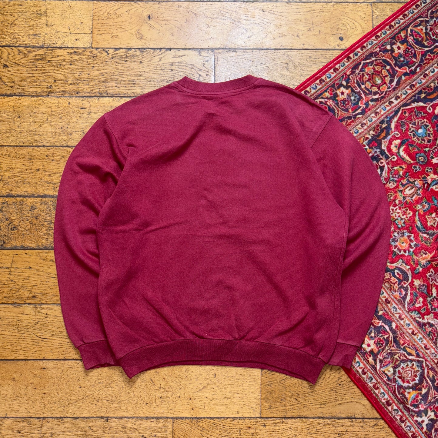 Vintage Sergio Tacchini Burgundy Red Embroidered Sweatshirt - XL