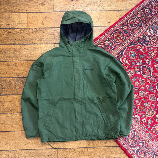 Vintage Marmot Green Waterproof Hiking Gorpcore Jacket Coat - M