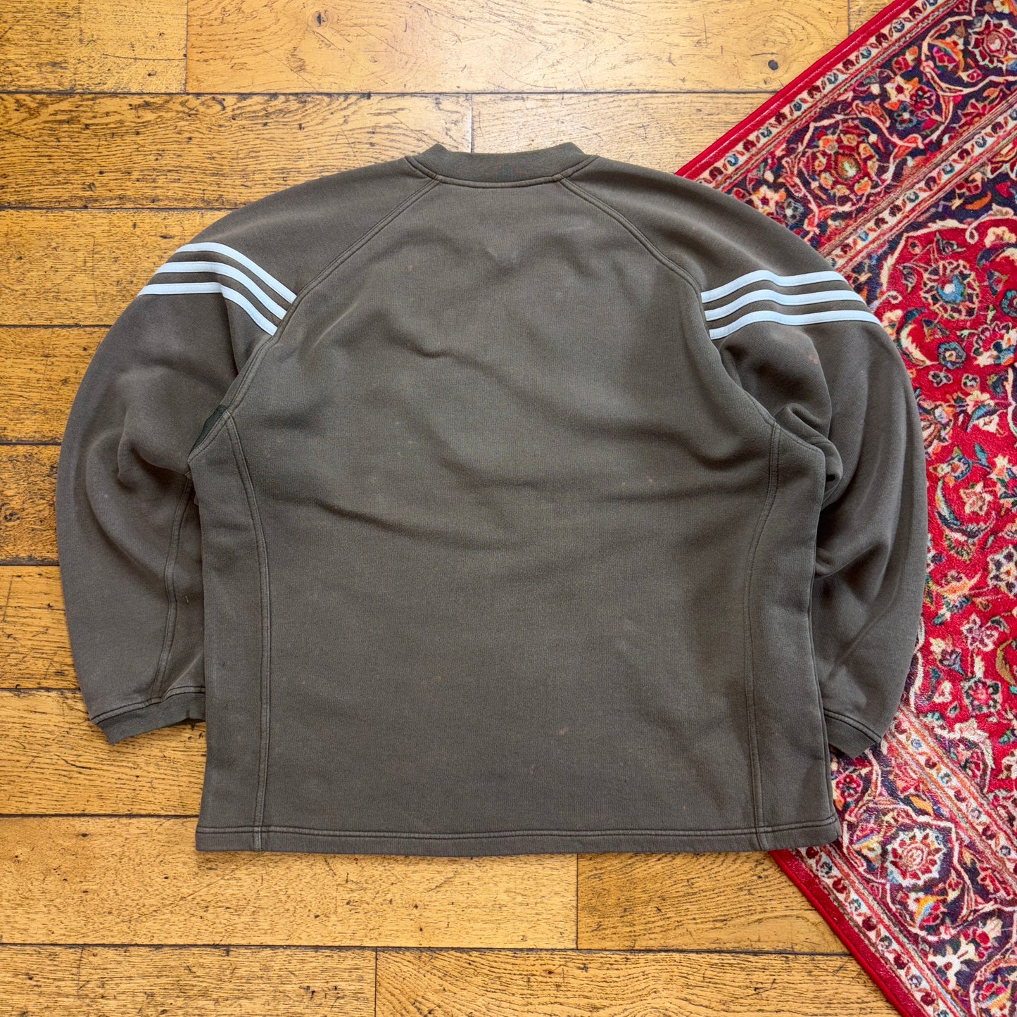 Vintage 90s Adidas Brown Embroidered Sweatshirt - XL