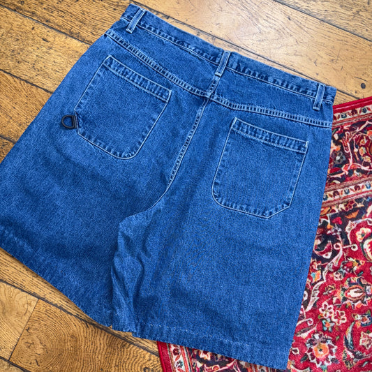 Vintage Levis L2 Hip Hop Baggy Blue Shorts Jorts - 36