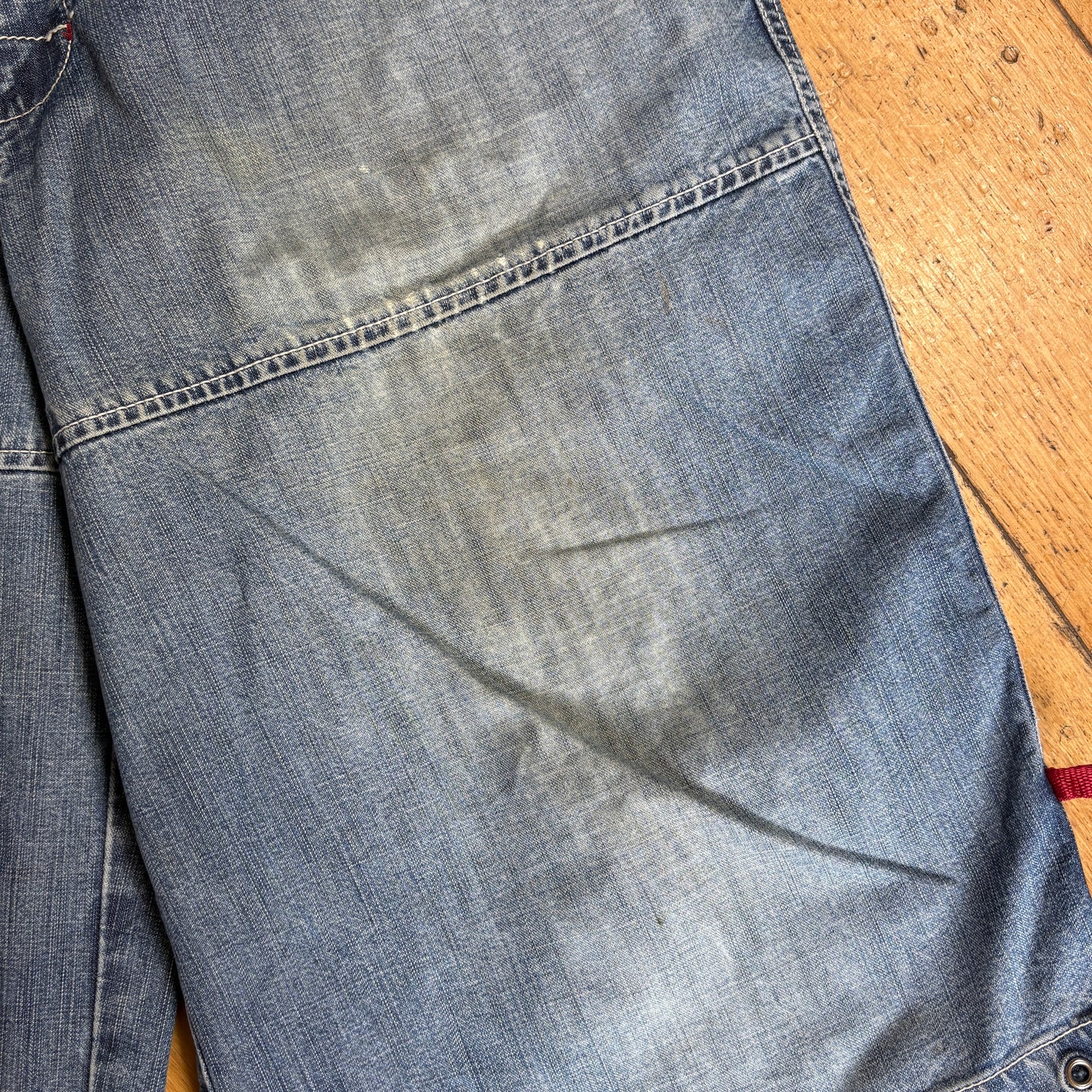 Vintage MLB Embroidered Hip Hop Baggy Blue Shorts Jorts - 34