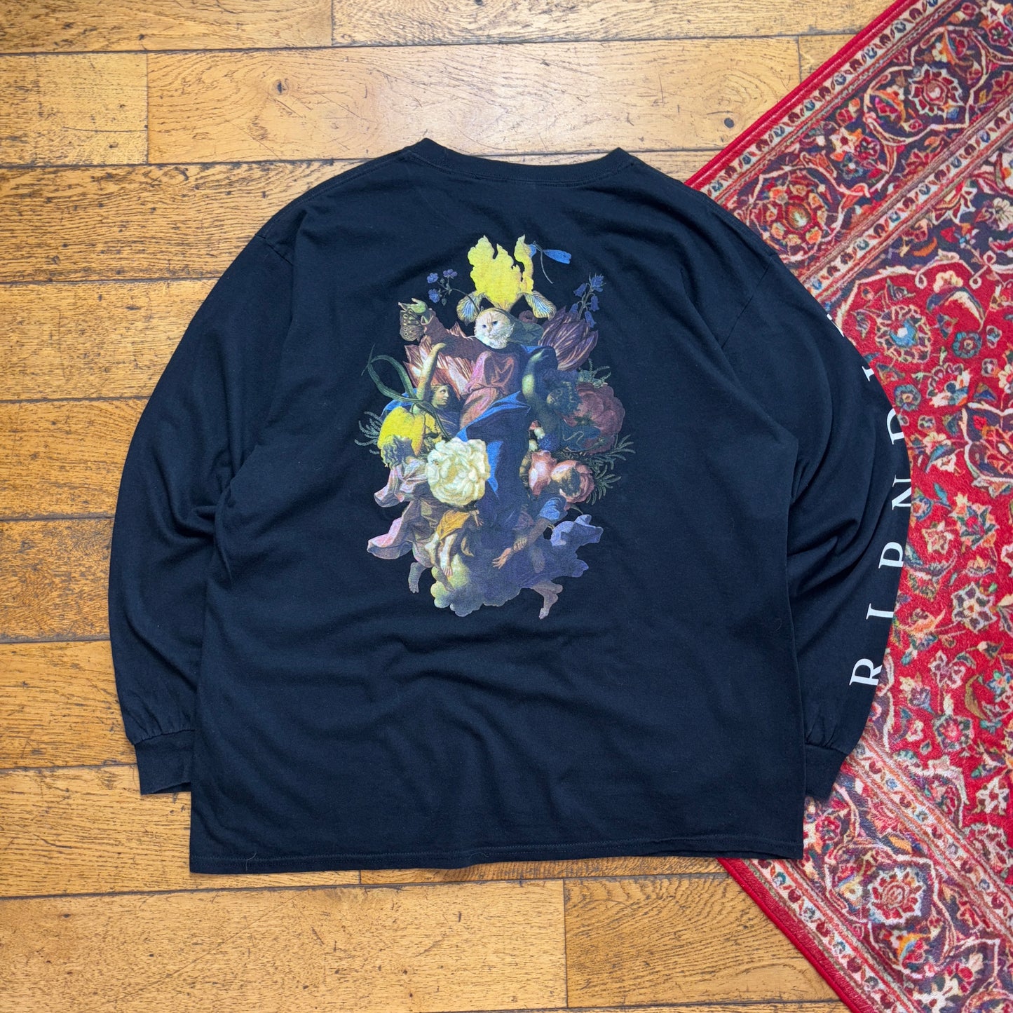 Vintage Rip n Dip Black Long Sleeve Skate Graphic T-Shirt - XL