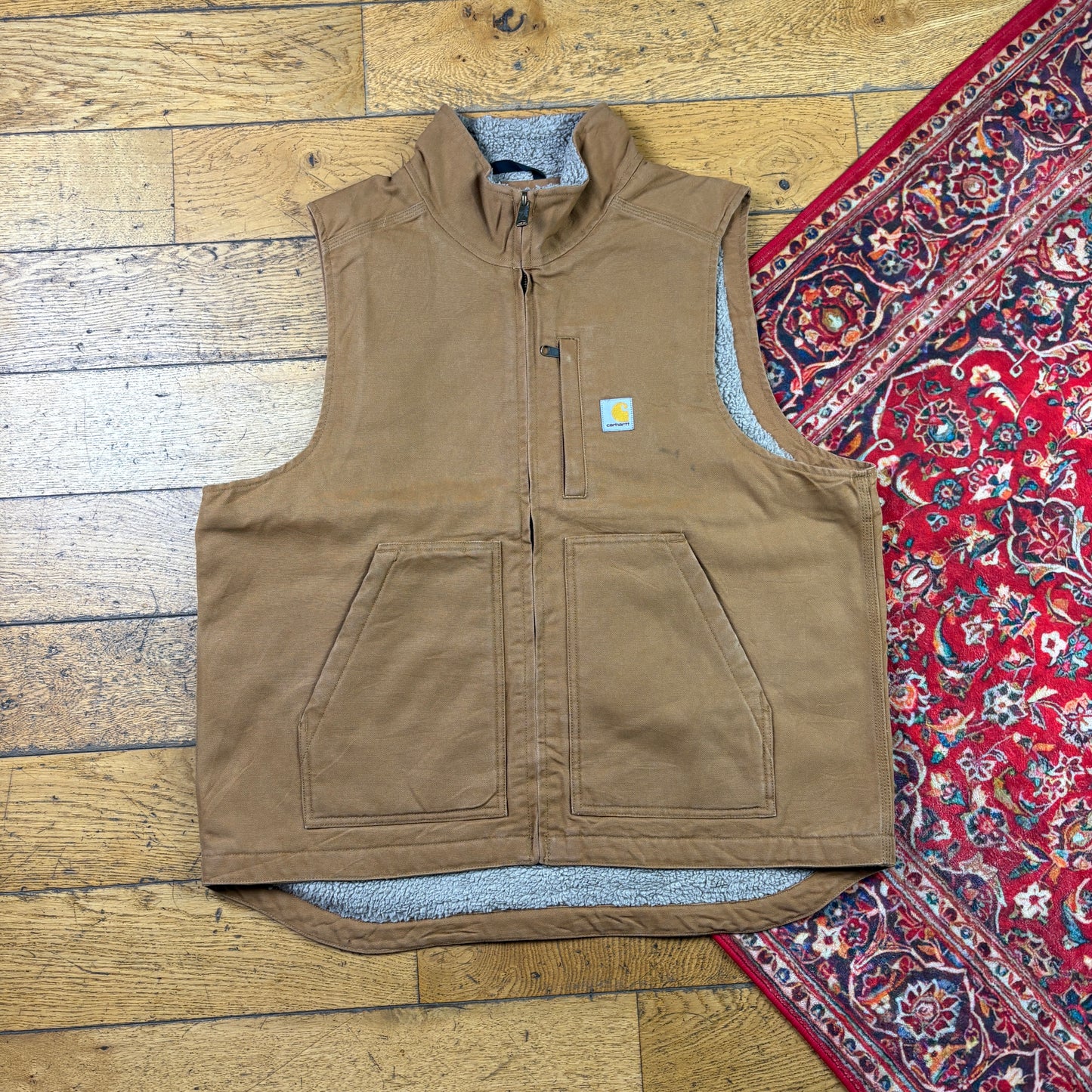 Vintage Carhartt Brown Gilet Vest Workwear Jacket - L