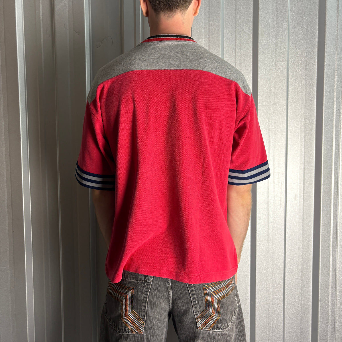 Vintage 90s Nike Pink Swoosh Raglan  T-Shirt - L