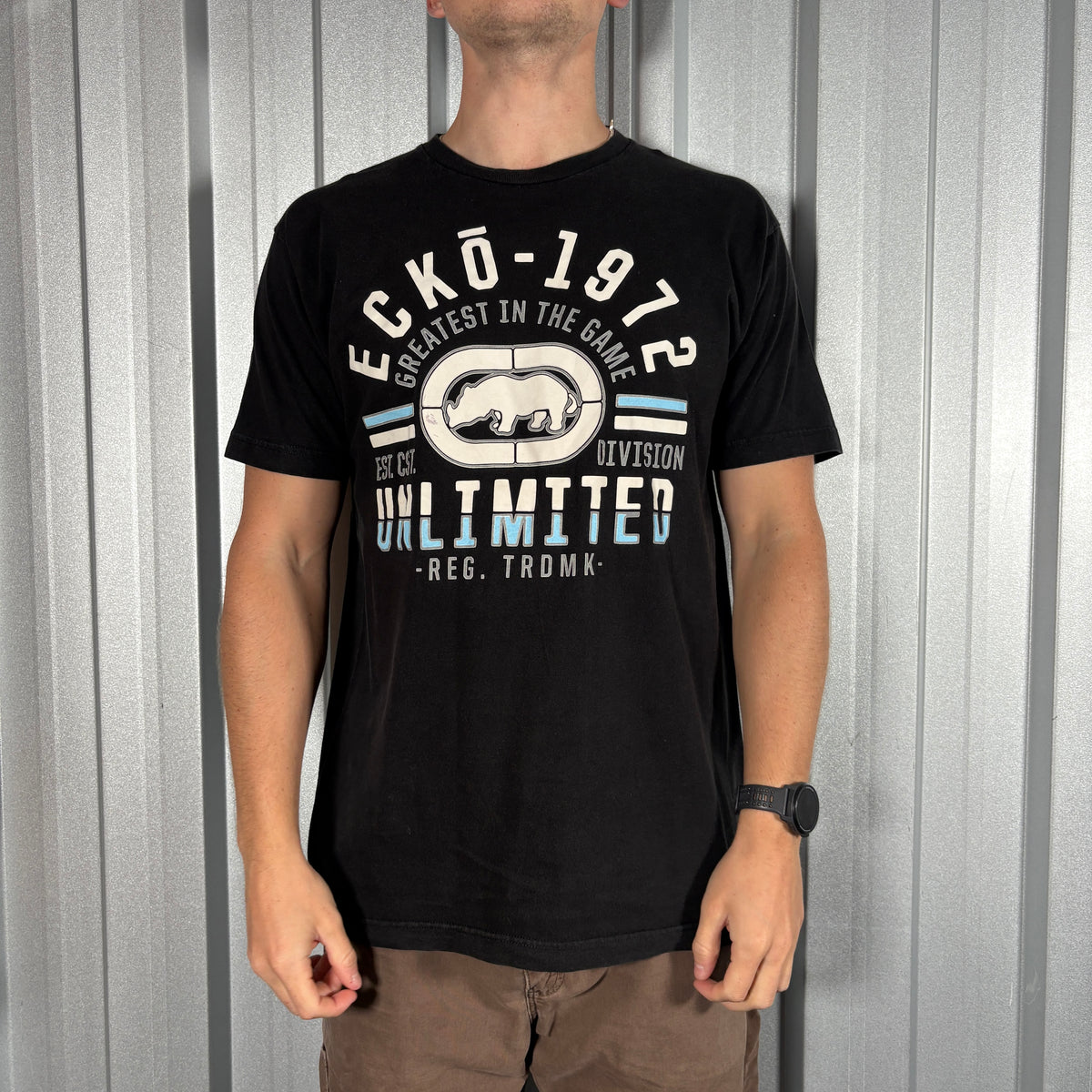 Ecko Unltd Black Y2K Hip Hop Graphic T Shirt - M