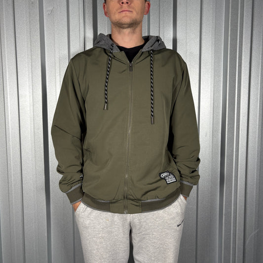 Ecko Unltd Green Y2K Hip Hop Bomber Jacket - L