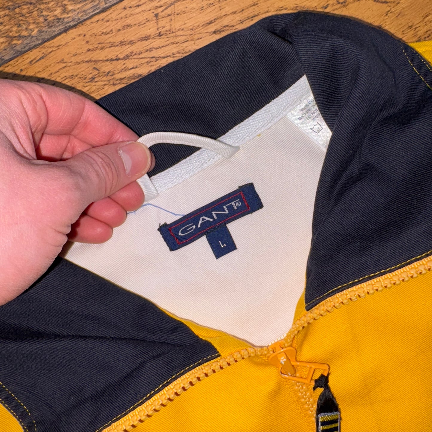 Vintage Gant Yellow Yacht Sailing Jacket Pullover - XL
