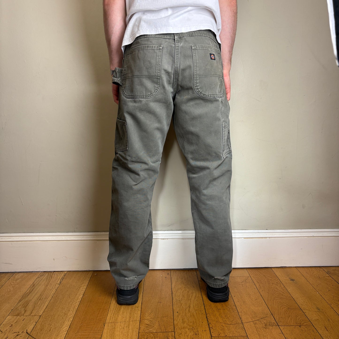 Vintage Dickies Green Workwear Carpenter Baggy Trousers - 34R
