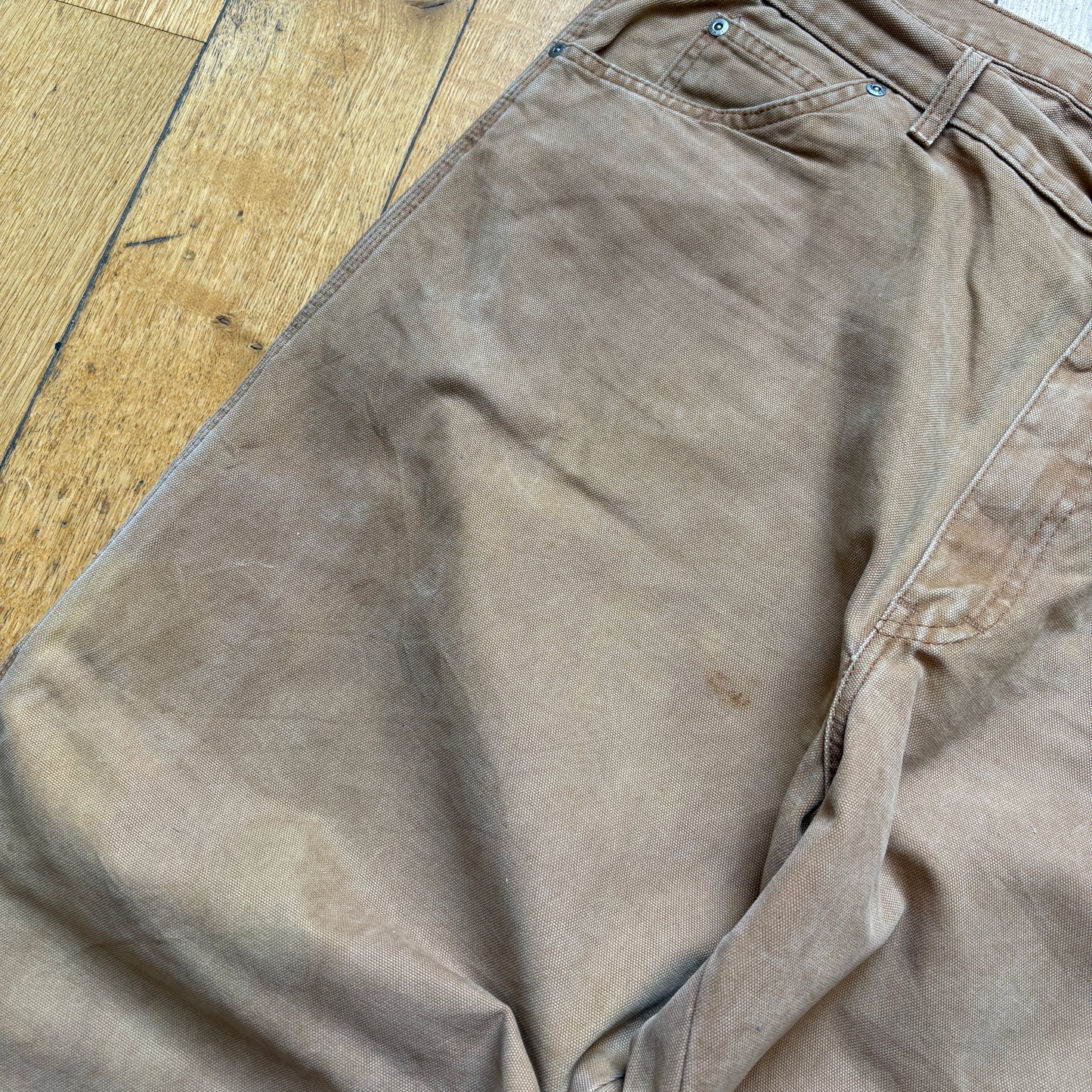 Vintage Dickies Workwear Brown Carpenter Baggy Trousers - 44