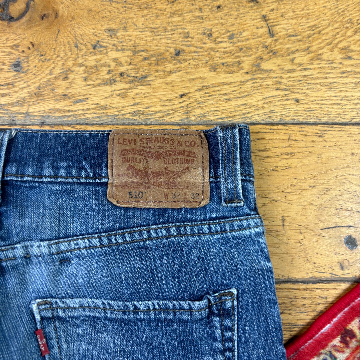 Vintage Levis 510 Skinny Blue Denim Jeans - 30