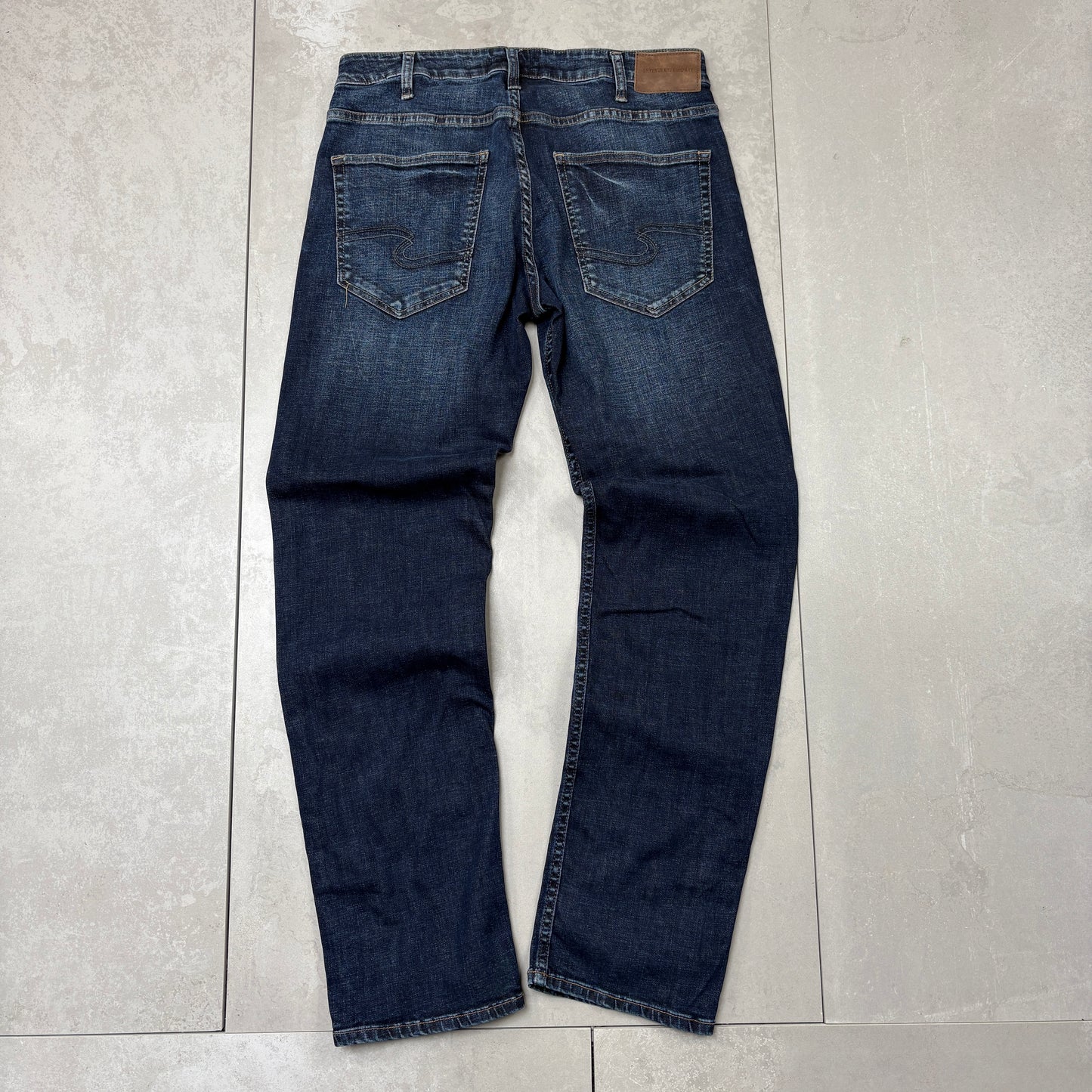 Vintage Embroidered Hip Hop Blue Jeans - 33