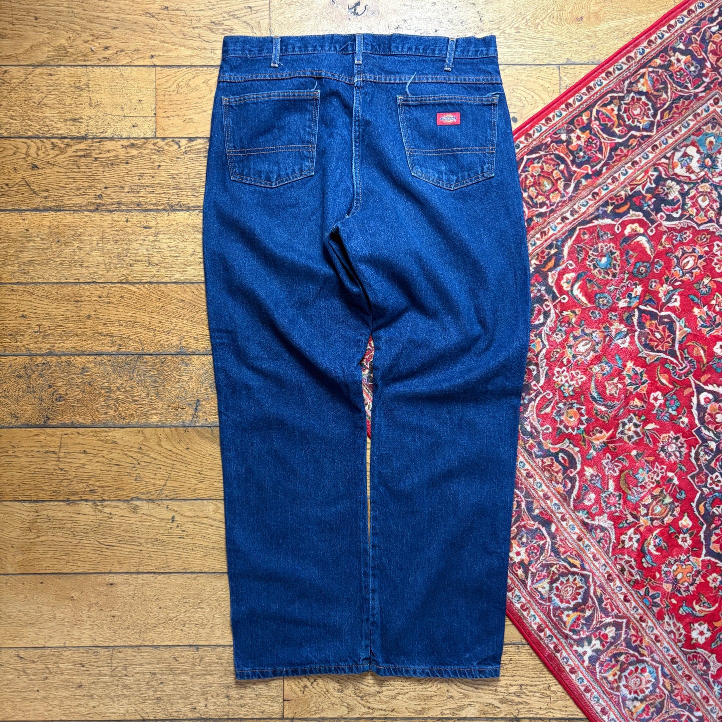 Vintage Dickies Workwear Carpenter Baggy Blue Jeans - 38L