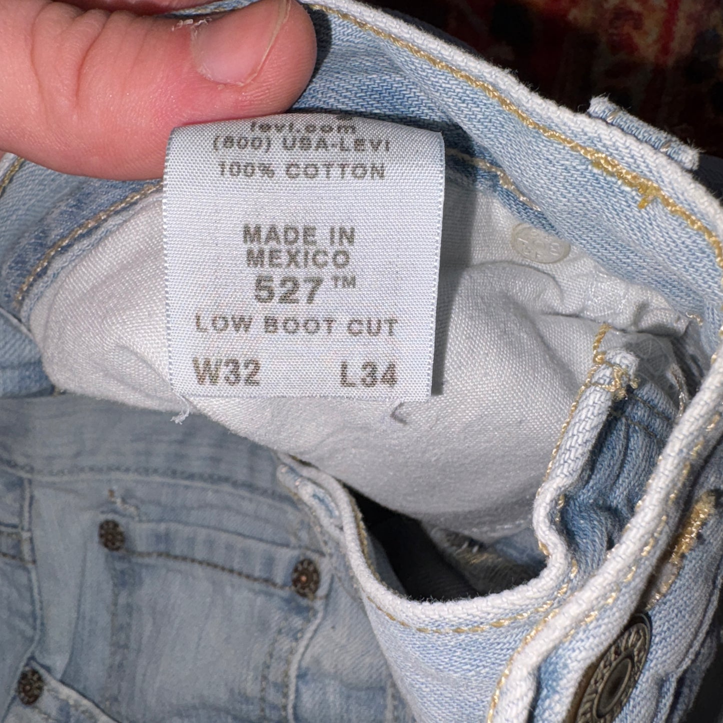 Vintage Levis 527 Slim Blue Denim Shorts - 34