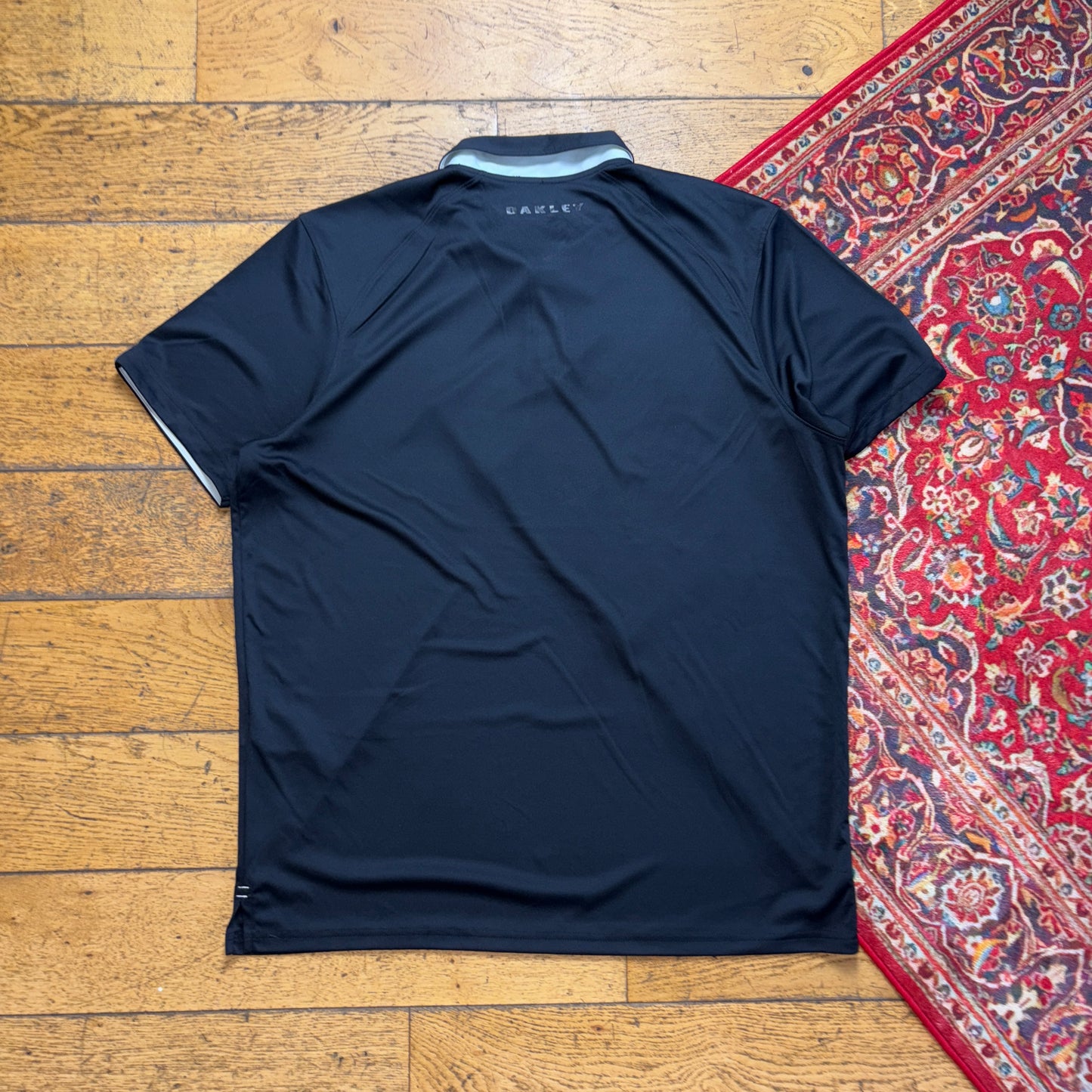 Vintage Oakley Black Polo Golf Shirt - XL