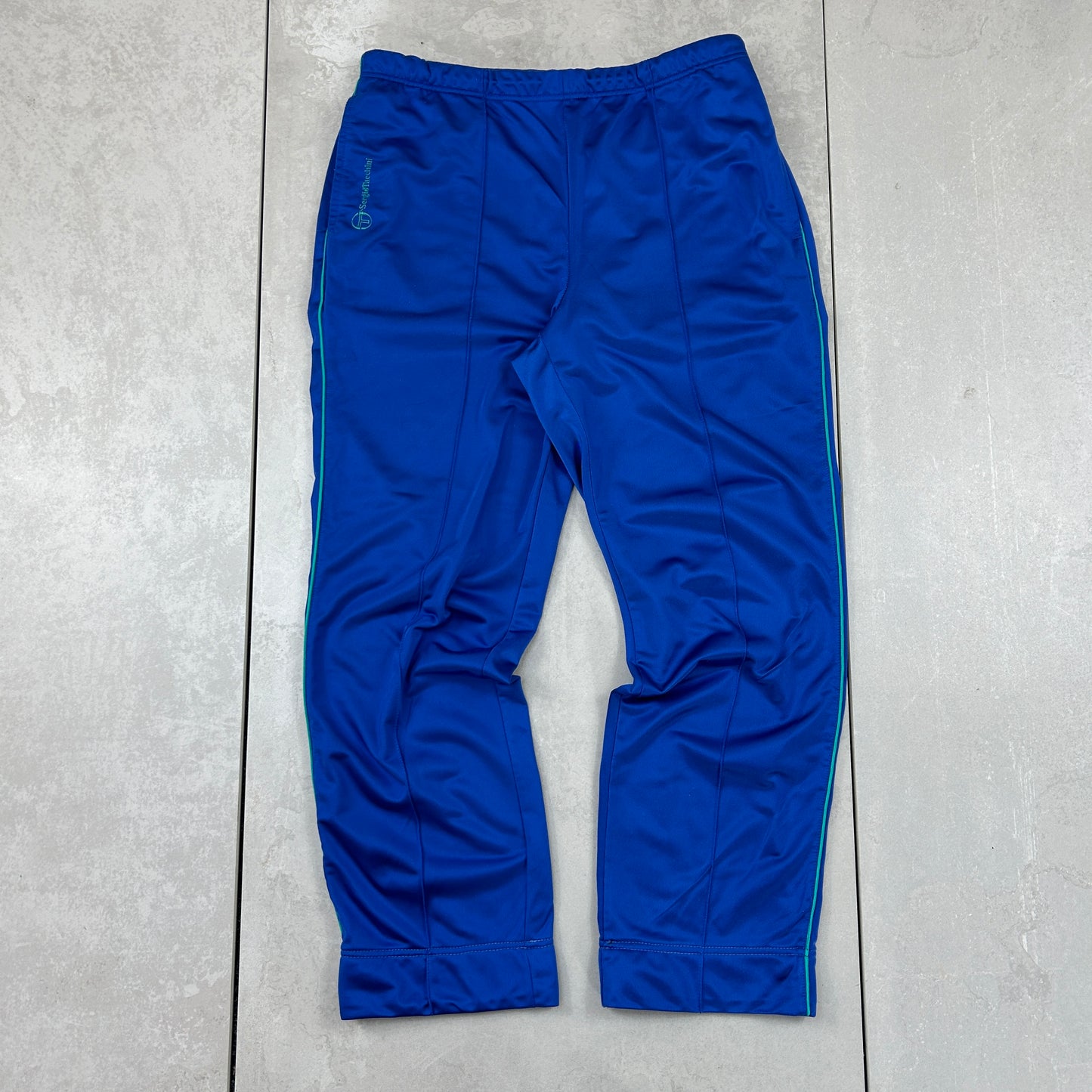 Vintage Sergio Tacchini Blue Baggy Tracksuit Sweatpants Track Pants Bottoms - M