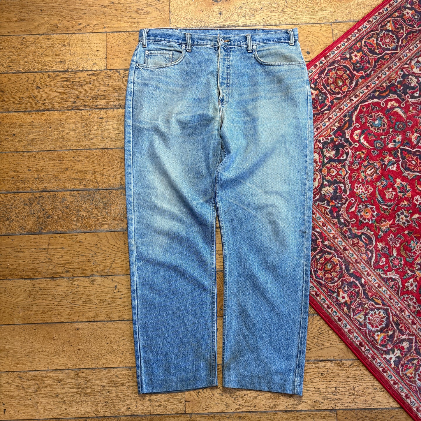 Vintage Levis 615 Orange Tab Straight Blue Denim Jeans - 38R