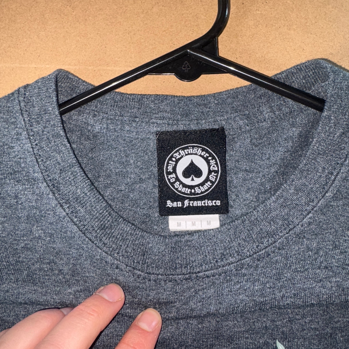 Thrasher Grey Skate Graphic T-Shirt - S