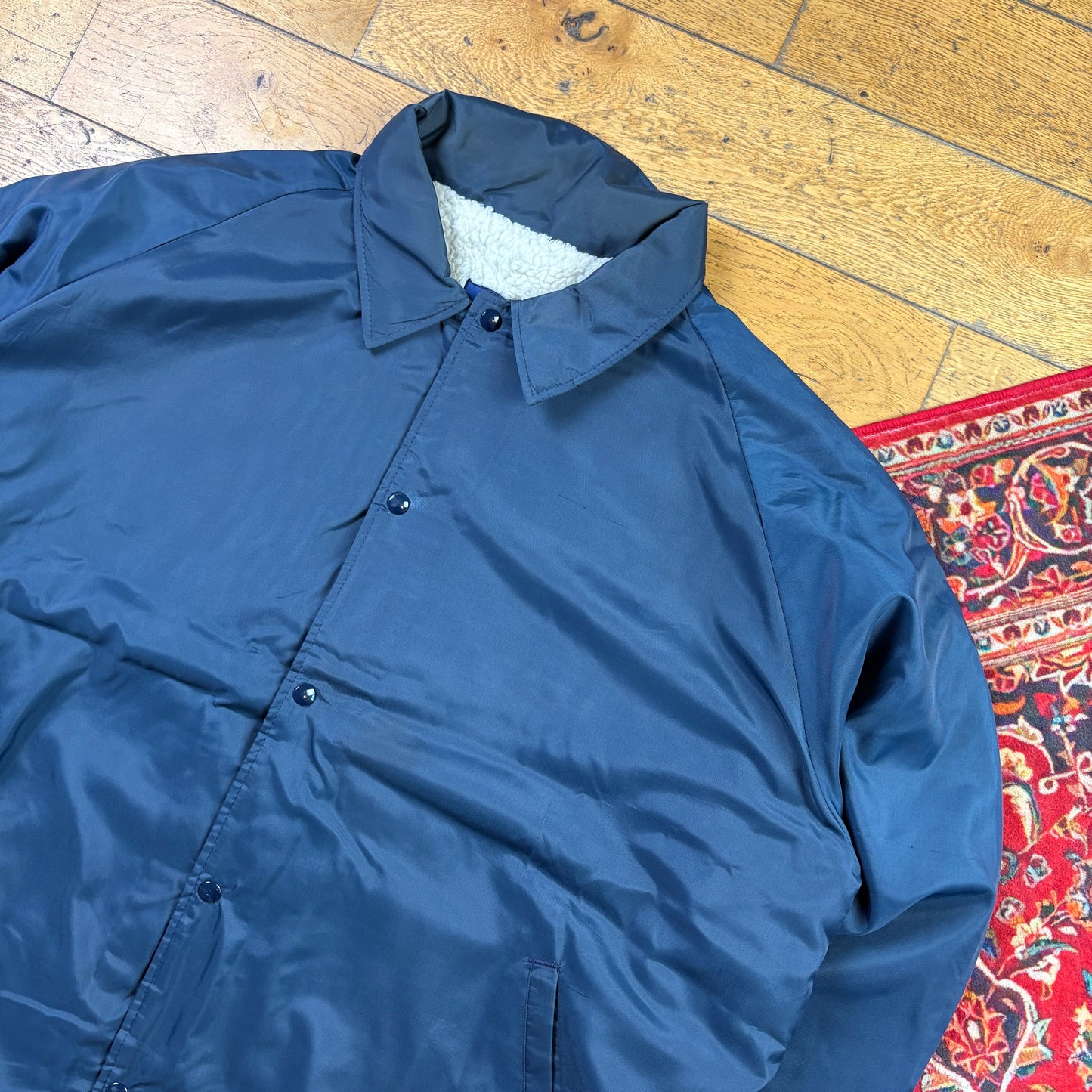 Vintage Grey Nylon Coach Harrington Jacket - 3XL