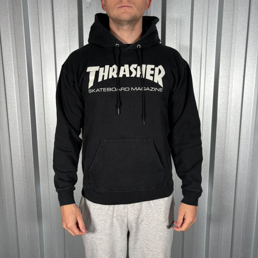 Thrasher Black Skate Hoodie Sweatshirt - S