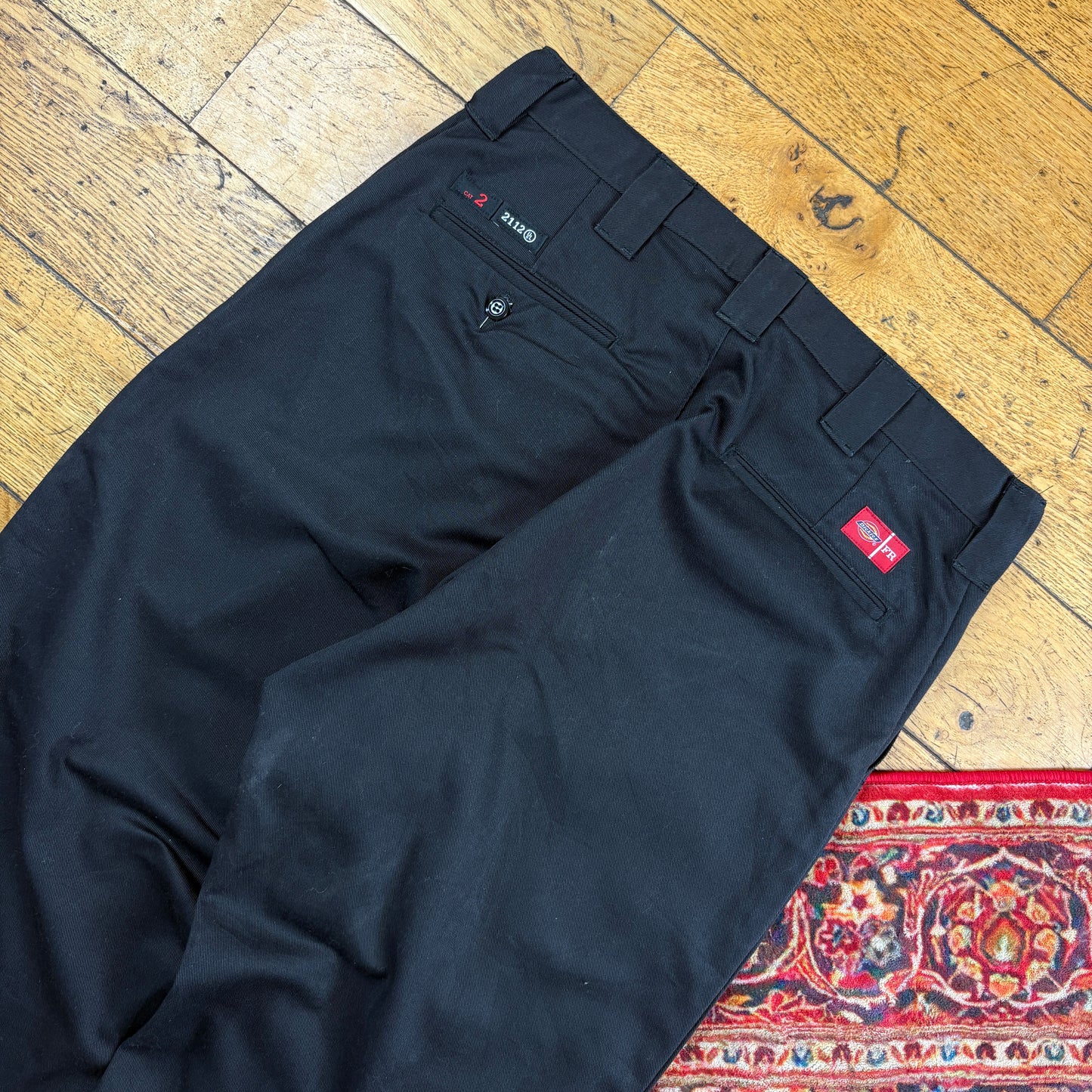 Vintage Dickies 874 Skate Black Baggy Trousers - 34