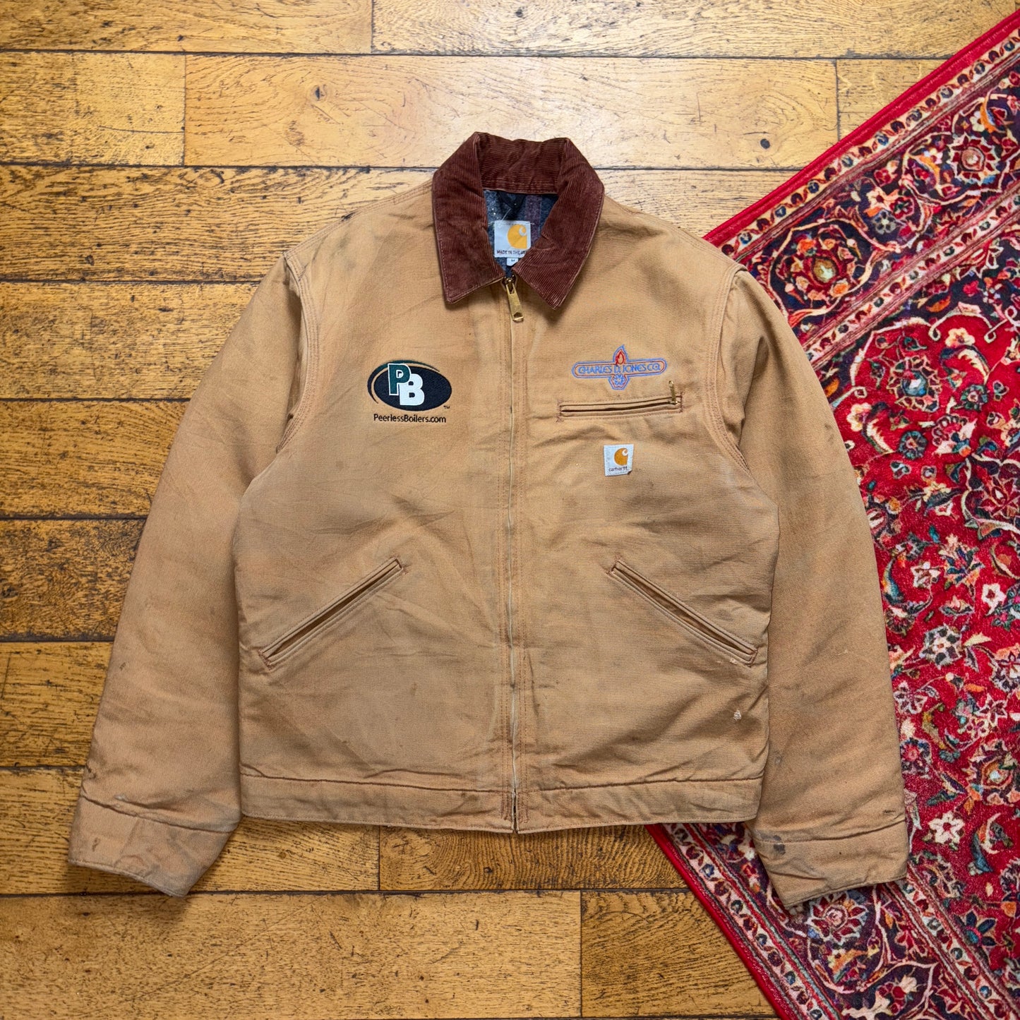 Vintage Carhartt Made in USA Brown Detroit Workwear Jacket - M
