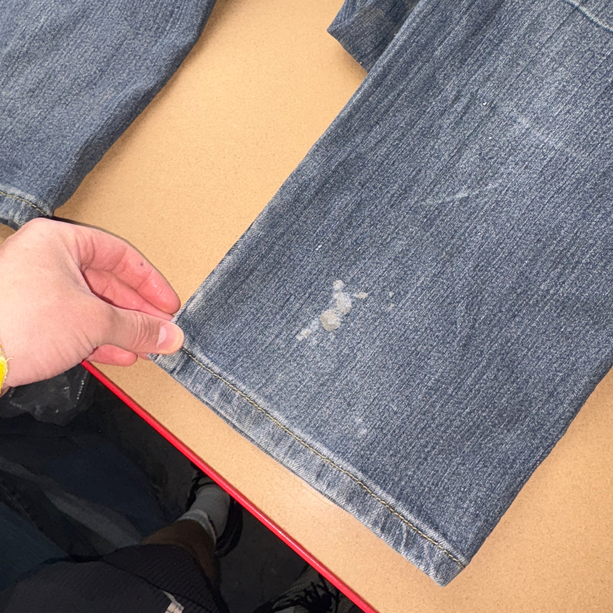 Embroidered Blue Japanese Denim Hip Hop Y2K Baggy Jeans - 34R