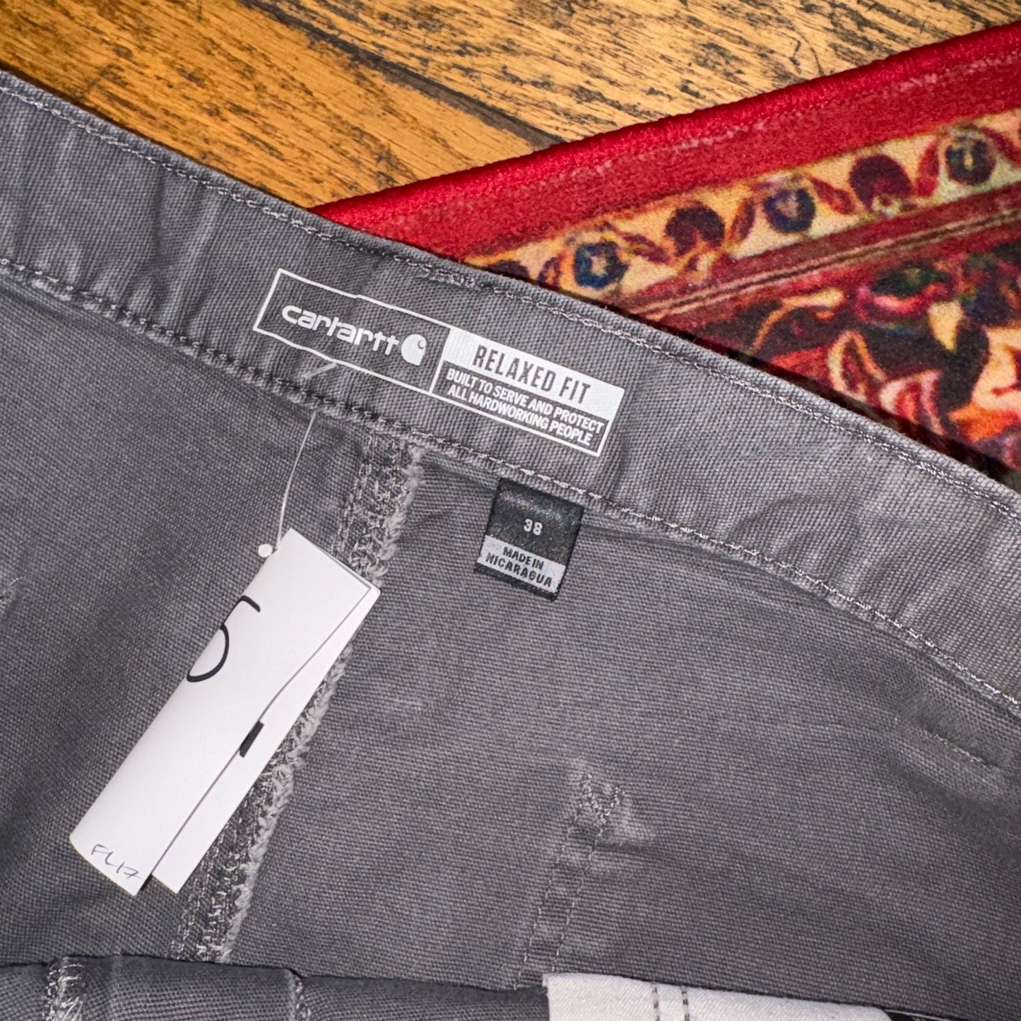 Vintage Carhartt Workwear Grey Baggy Carpenter Shorts - 38