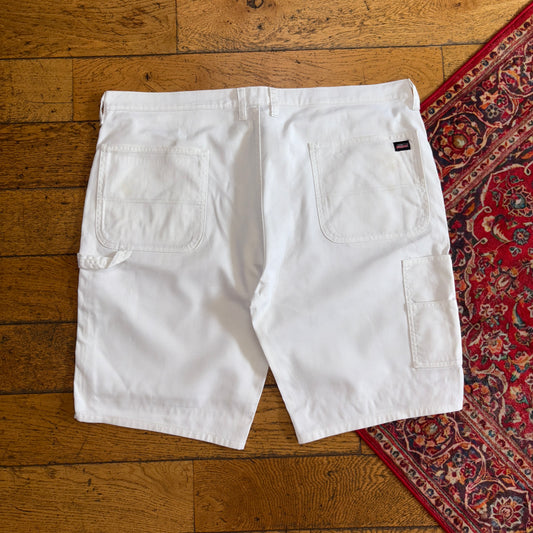 Vintage Dickies Workwear White Carpenter Baggy Shorts - 44