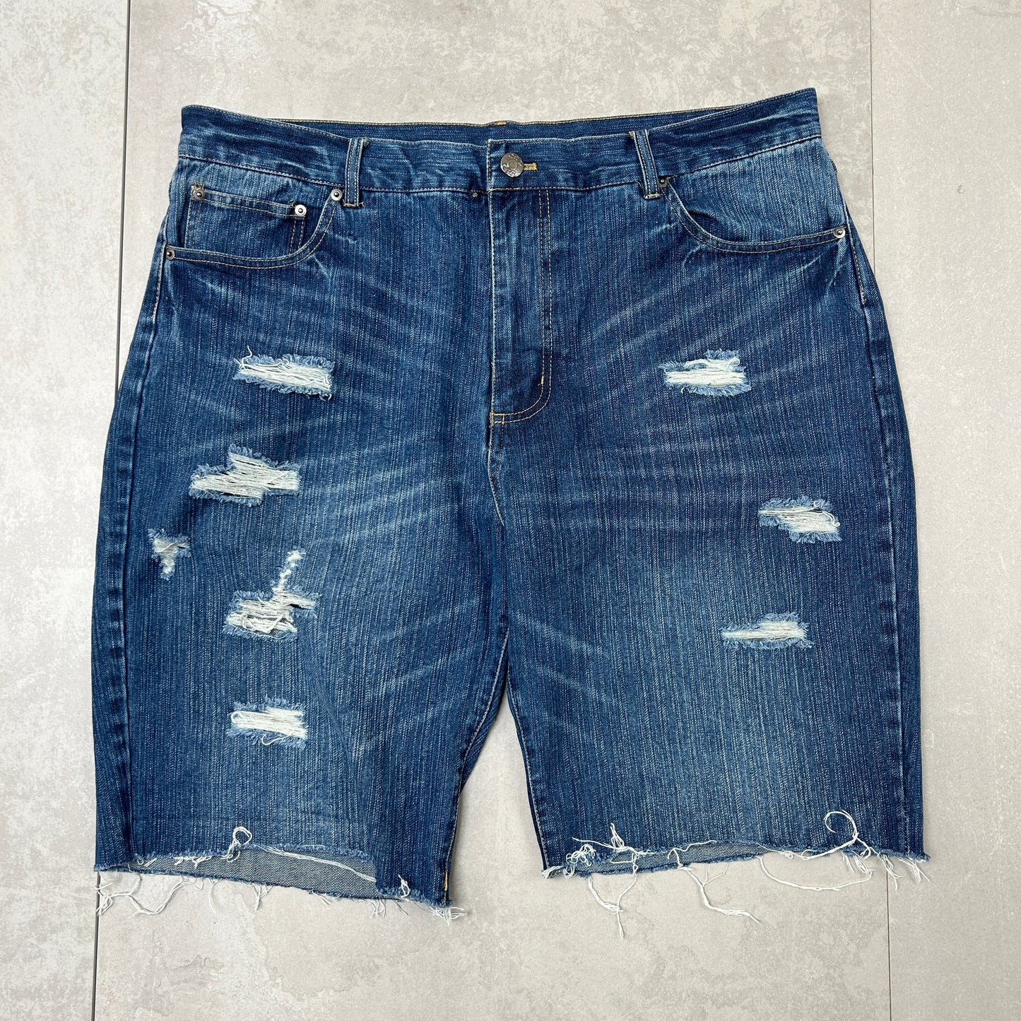 Vintage Hip Hop Baggy Blue Shorts Jorts - 40