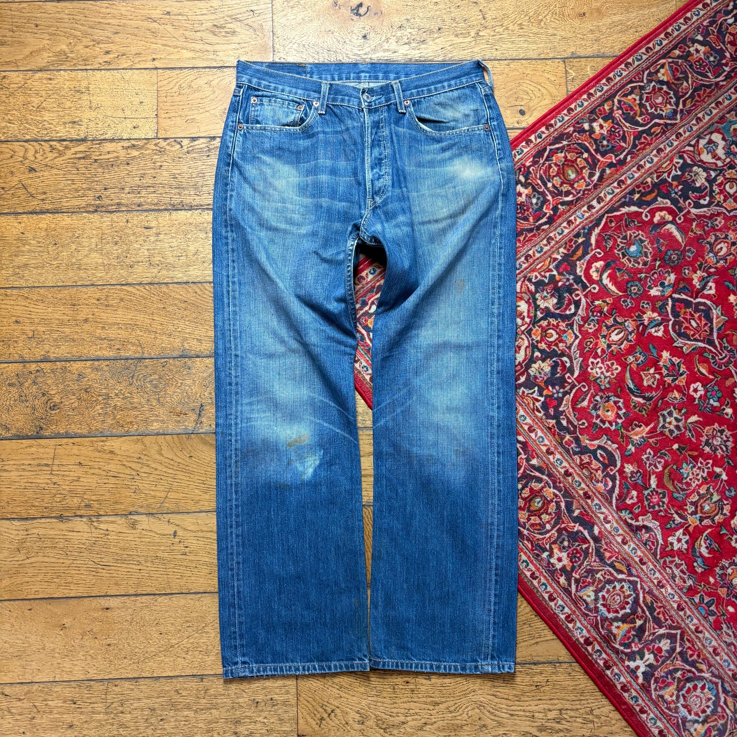 Vintage Levis 501 Straight Blue Denim Jeans - 32S