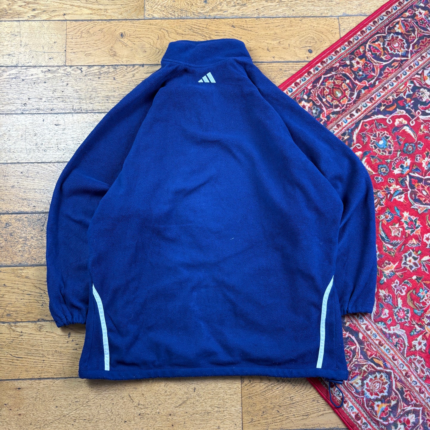 Vintage 90s Adidas Navy Fleece Embroidered Sweatshirt - L