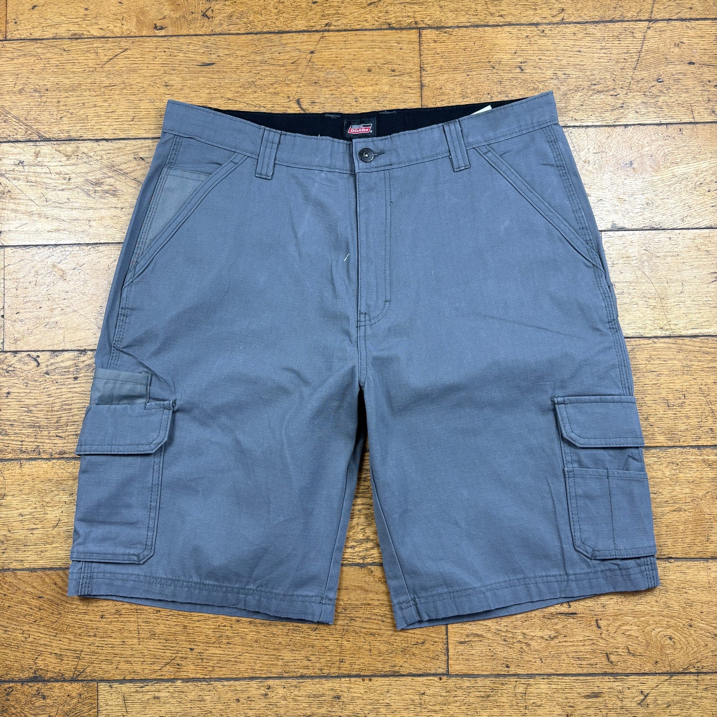 Vintage Dickies Workwear Carpenter Grey Baggy Shorts - 36