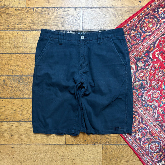 Vintage Oakley Black Embroidered Baggy Shorts - 36