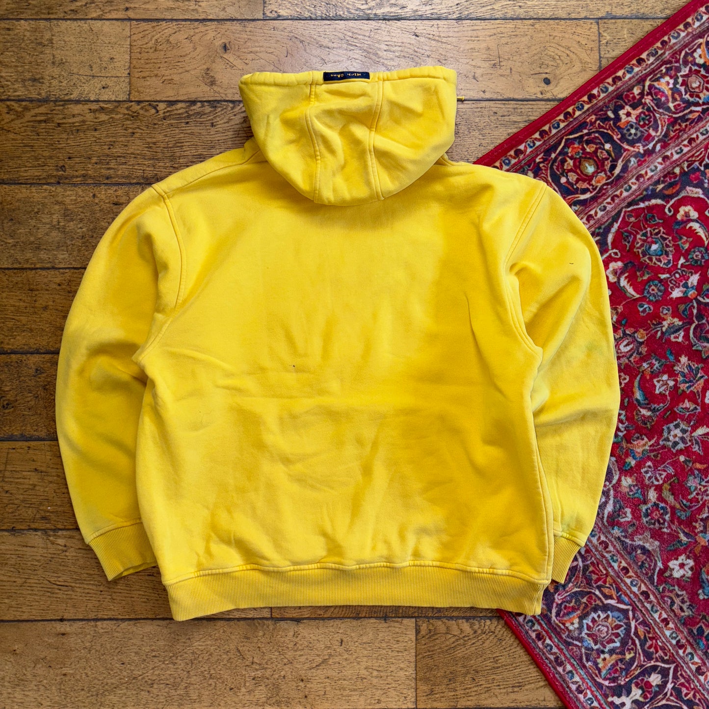 Vintage 90s Nike Swoosh Yellow Michigan Hoodie Embroidered Sweatshirt - L