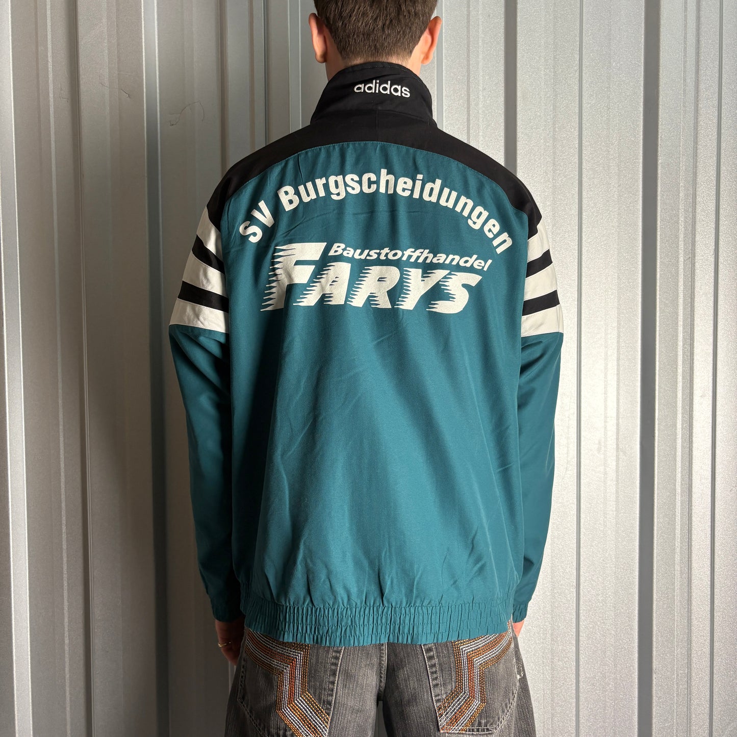 Vintage Adidas 90s Green Tracksuit Track Shell Jacket - L