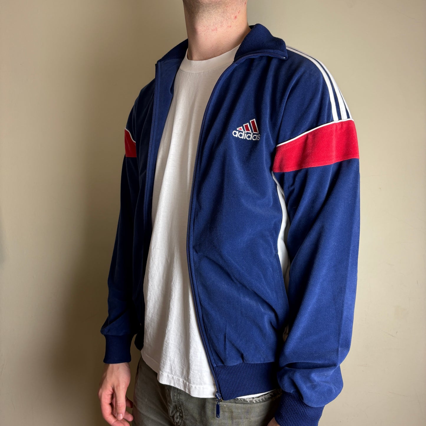 Vintage Adidas Navy 90s Tracksuit Track Jacket - L