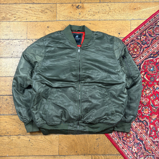 Vintage Green MA-1 Bomber Jacket - L