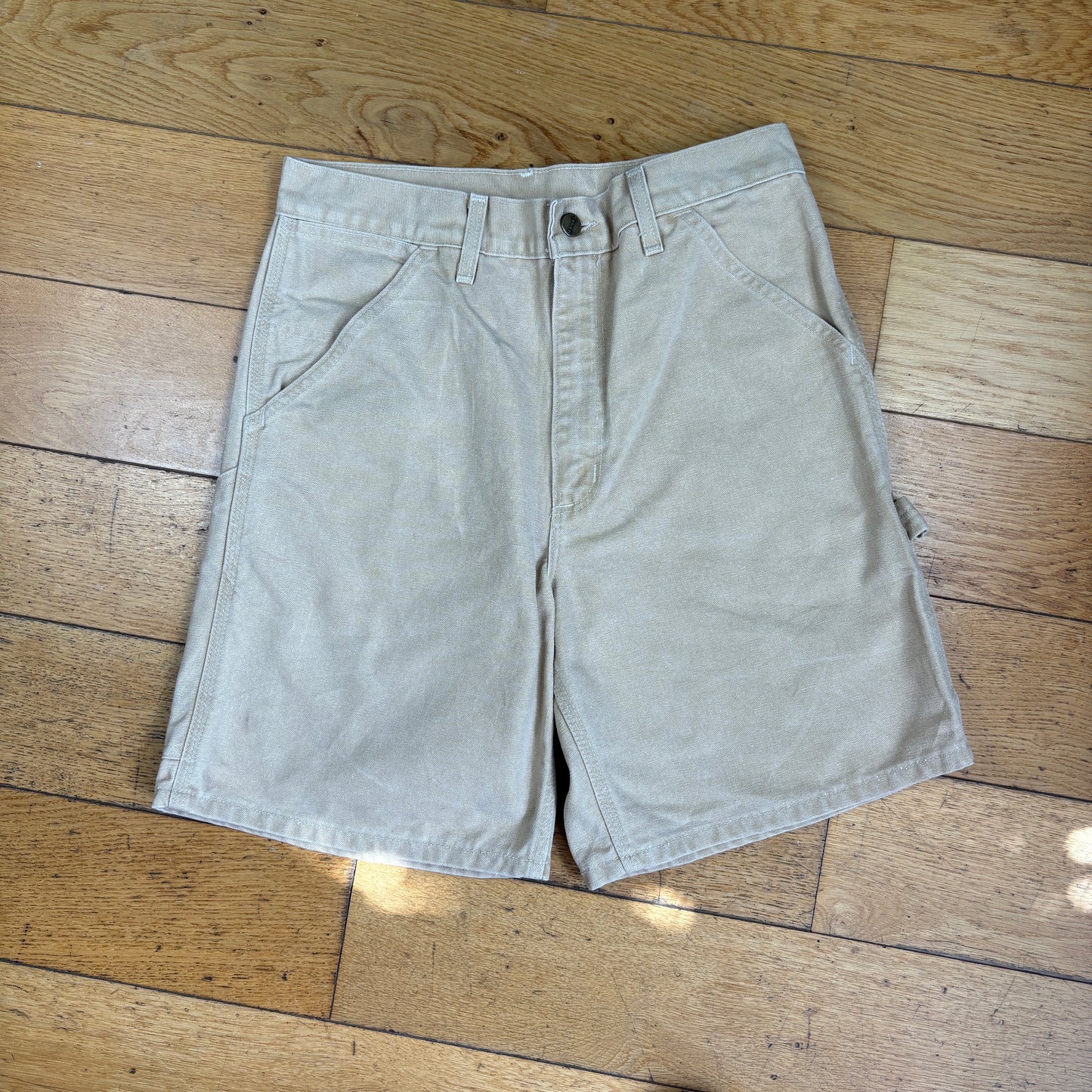 Vintage Carhartt Cream Workwear Baggy Carpenter Shorts - 31