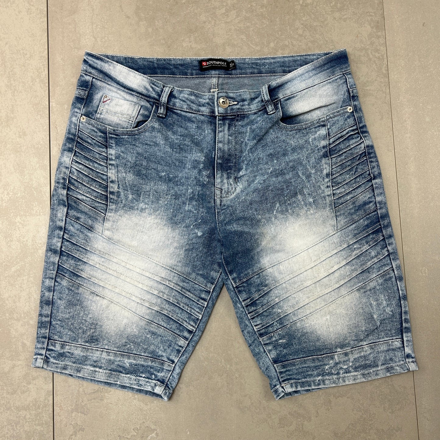 Vintage Hip Hop Baggy Blue Shorts Jorts - 36