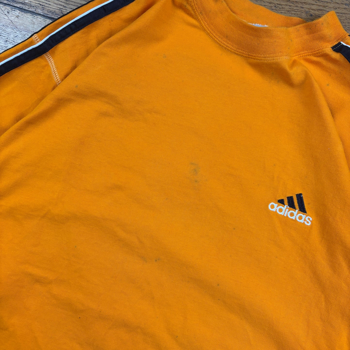 Vintage Adidas Orange Long Sleeve T-Shirt - M
