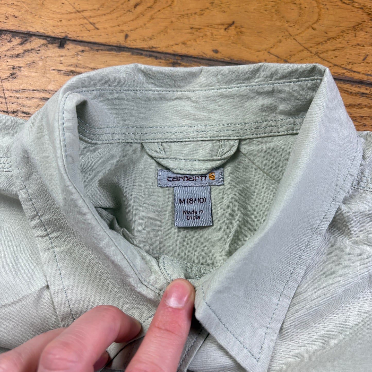 Vintage Carhartt Womens Cream Shirt - Size 8/10