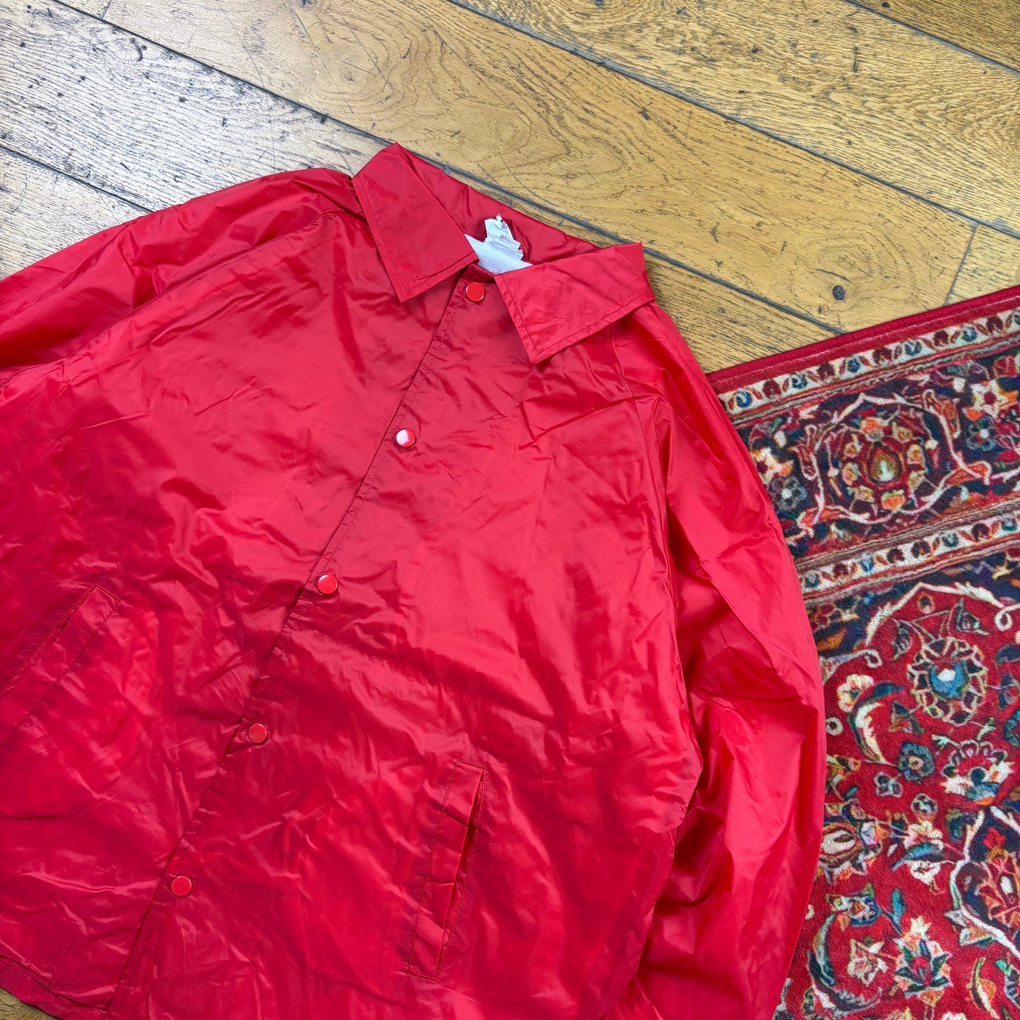 Vintage Red Nylon Coach Harrington Jacket - L