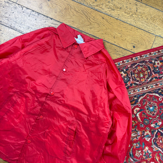 Vintage Red Nylon Coach Harrington Jacket - L