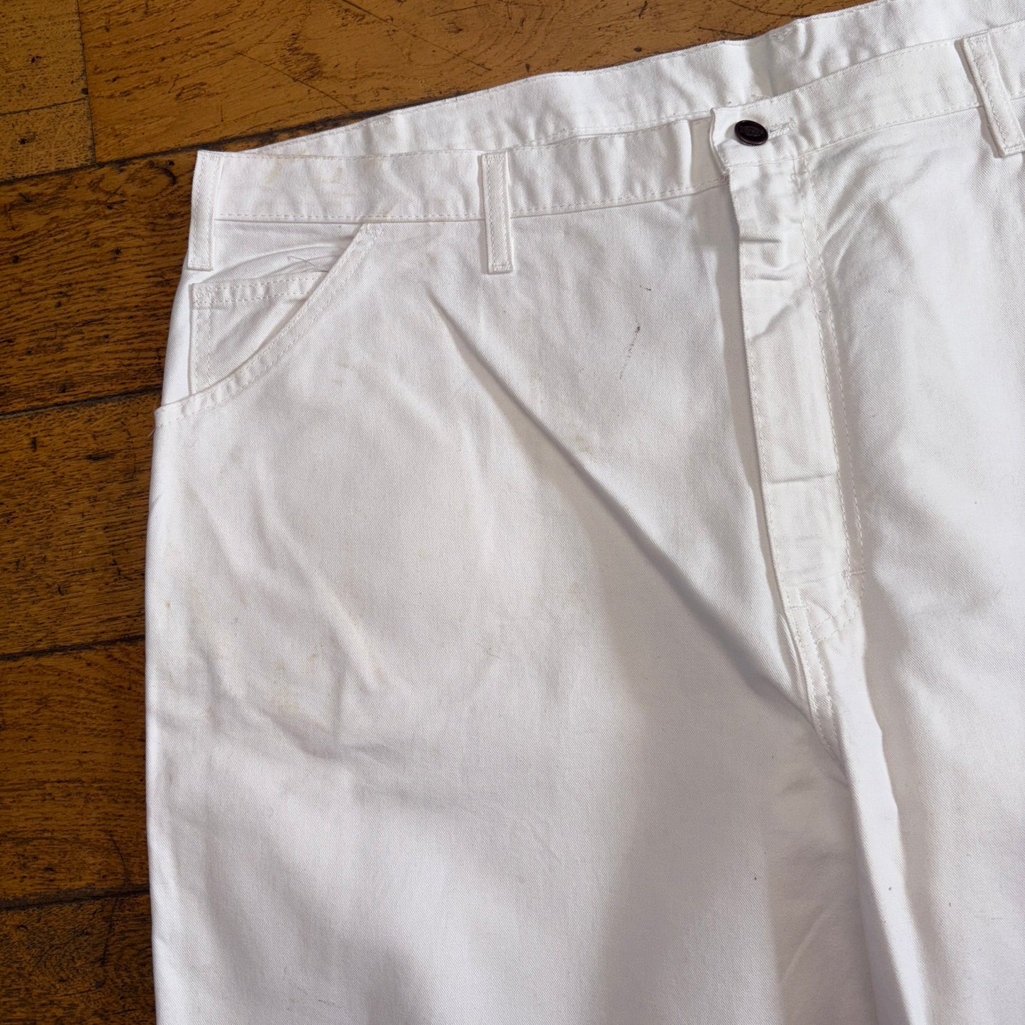 Vintage Dickies Workwear Carpenter White Baggy Shorts - 46