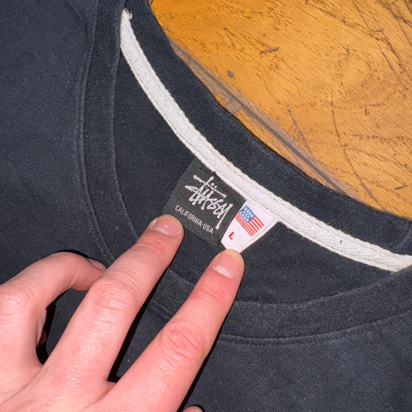 Vintage Stussy Black Graphic T-Shirt - XS