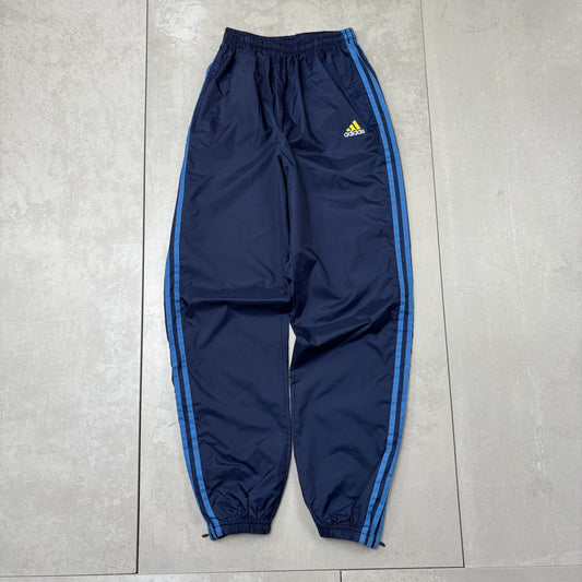 Vintage Adidas Navy Baggy Tracksuit Sweatpants Track Pants Bottoms - Size 6